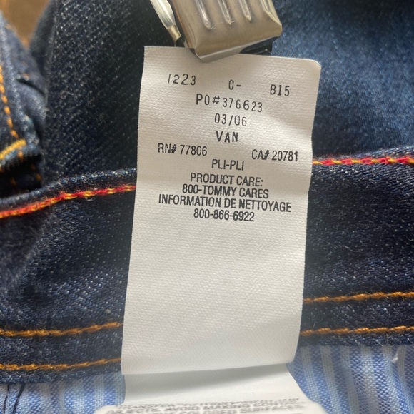 VINTAGE Y2K TOMMY HILFIGER JEANS SIZE 16A DARK WASH STRAIGHT LEG BOYFRIEND NWT - Picture 5 of 15